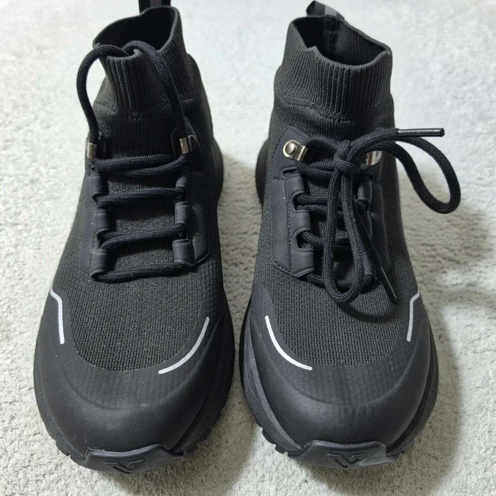 Vessi Stormburst High Top Women Size 11 Black Waterproof Sneakers Boots MINT